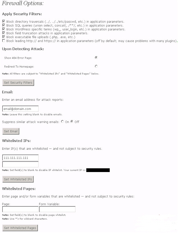 Firewall for WordPress